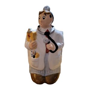 Vintage Lotus 1998 Ceramic doctor container / planter. 8" Tall